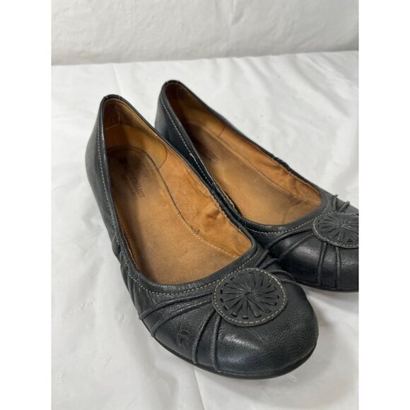 Naturalizer N5 Womens Ballet Flat black Leather Medallion Size 8 - Picture 5 of 12